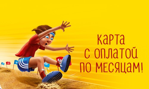 Карта с оплатой по месяцам!
